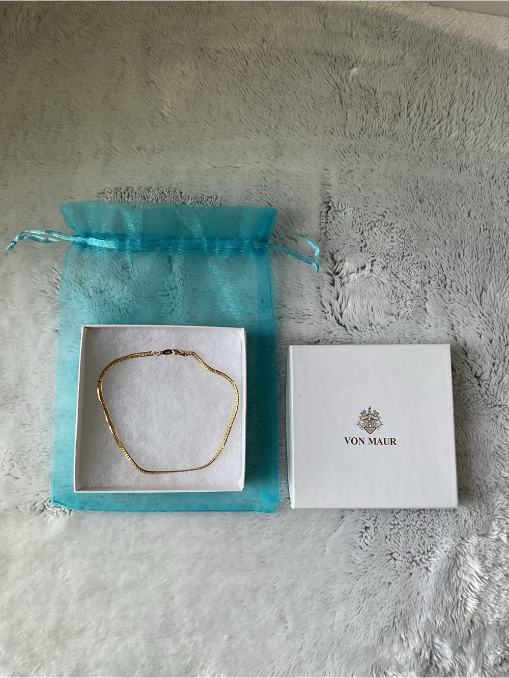 22 KGL Herringbone 22 K Gold Layered Dipped and Covered 22K Gold Anklet/Bracelet